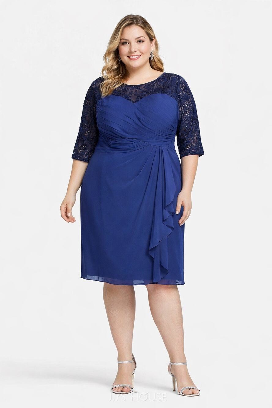 NWT JJ’s House Navy Lace Chiffon Mother of the Bride Dress Plus 20W